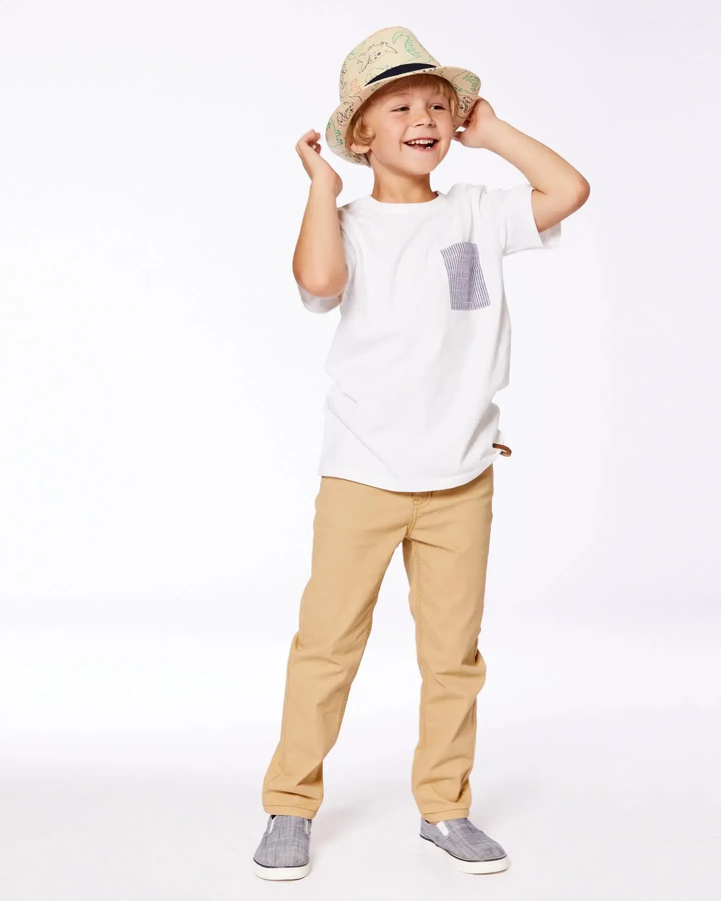 Short Sleeve Tee With Pocket White