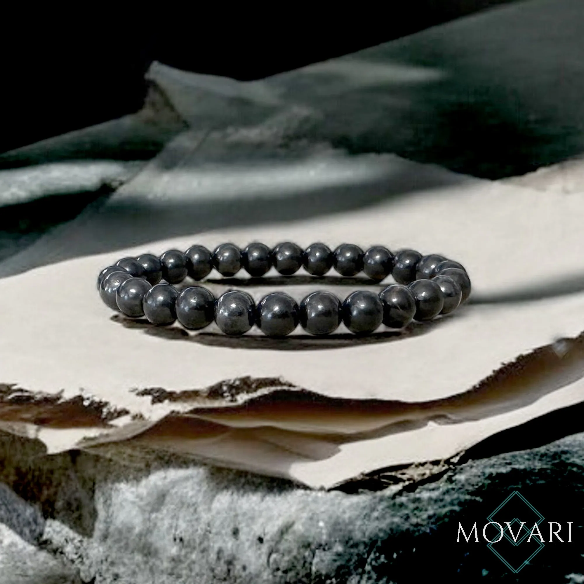 Shungite Bead Bracelet For Men EMF Protection Block Radiation & Negativity