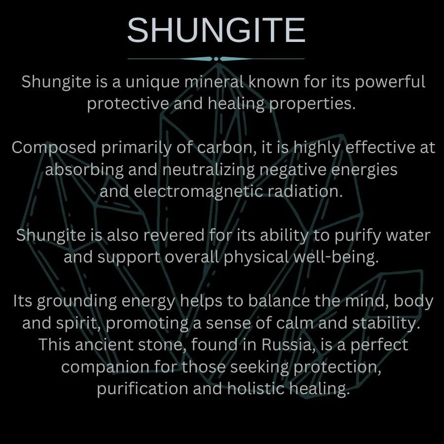 Shungite Bead Bracelet For Men EMF Protection Block Radiation & Negativity