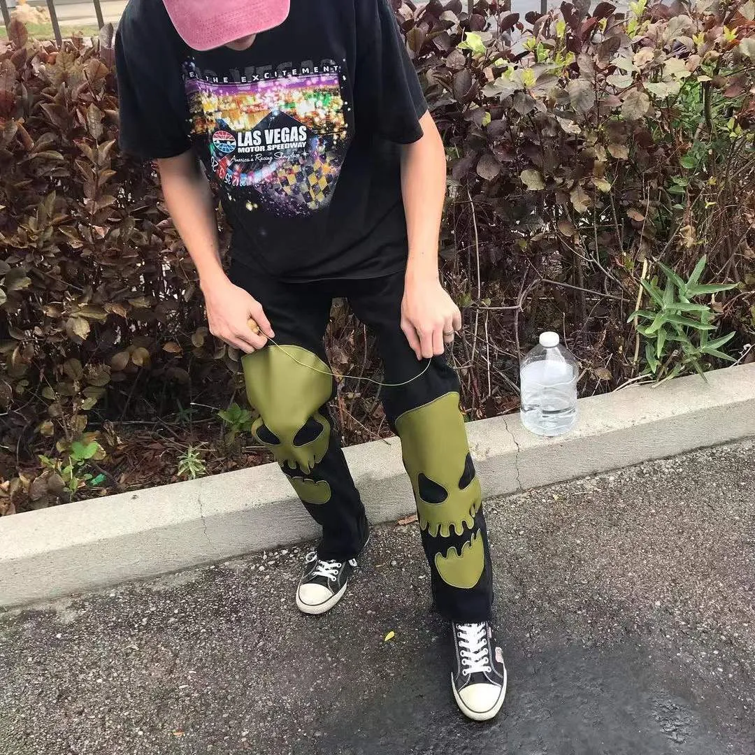 Skull casual street jeans