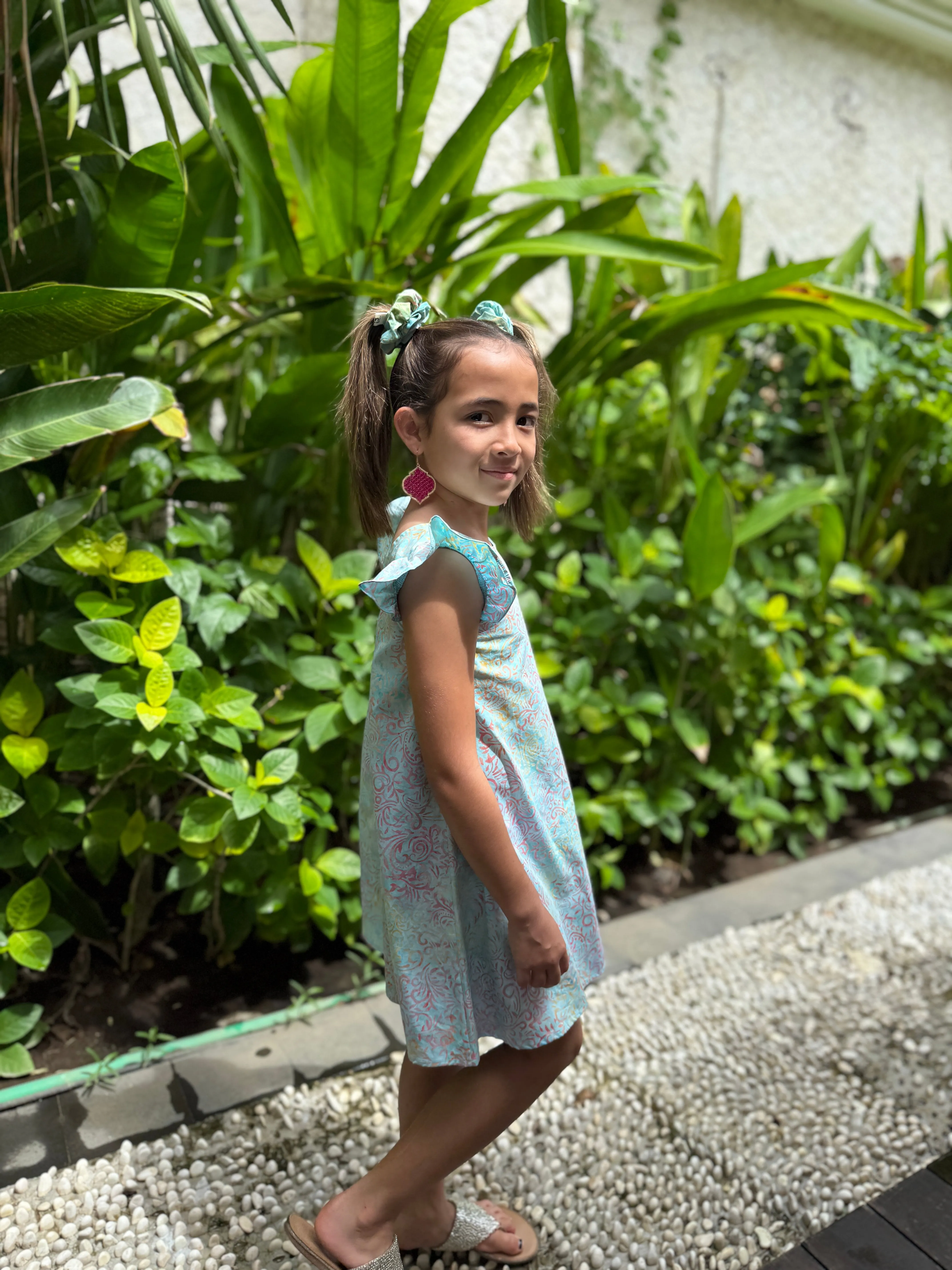 Tallulah Girls Cotton Light Blue Sundress