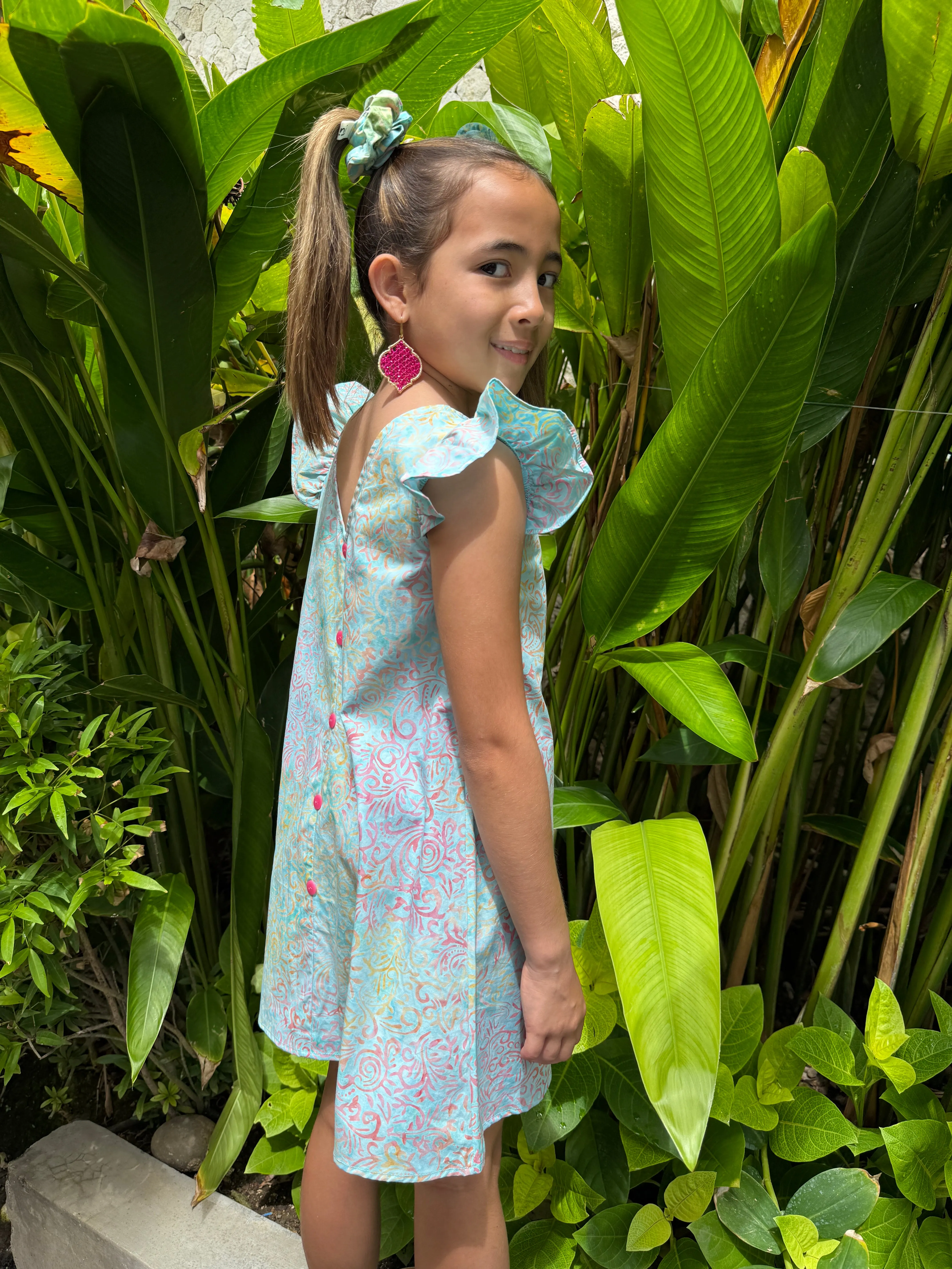 Tallulah Girls Cotton Light Blue Sundress