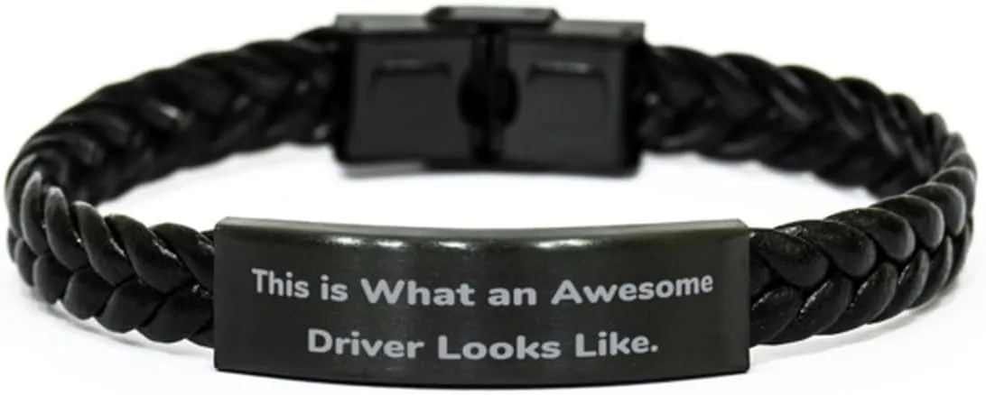 Unique Driver Braided Leather Bracelet, This is What an Awesome, Beautiful Gifts for Coworkers from Coworkers, Birthday Gifts, Driving games, Car accessories, Gifts for car lovers, Driving gloves, Car