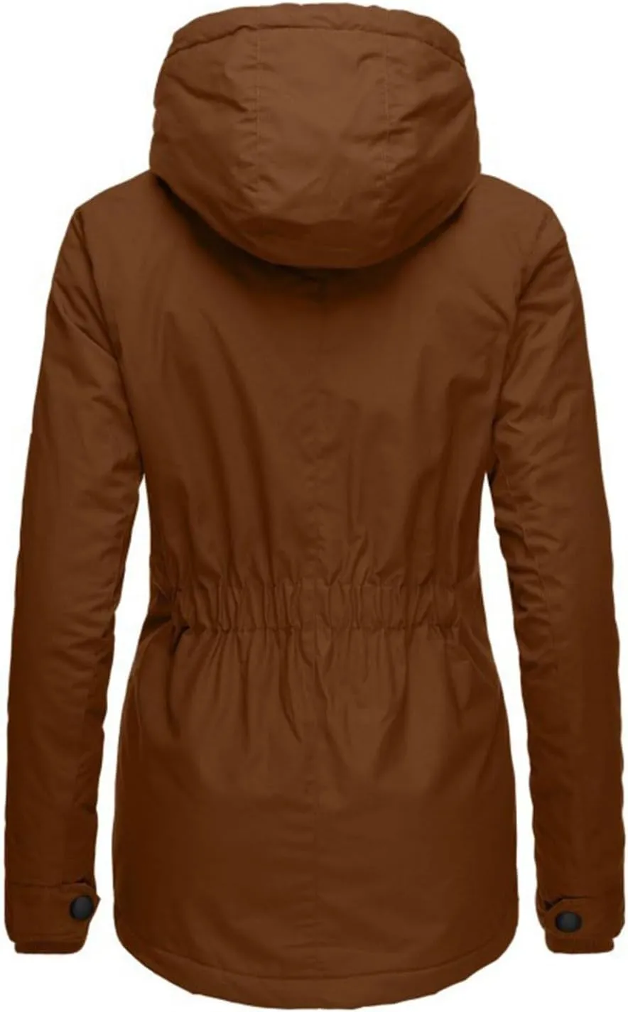 Womens Mid Length Down Coat Fleece Lined Hooded Puffer Jacket Soft Comfy Long Sleeve Quilted Coats Winter Warm Outfits